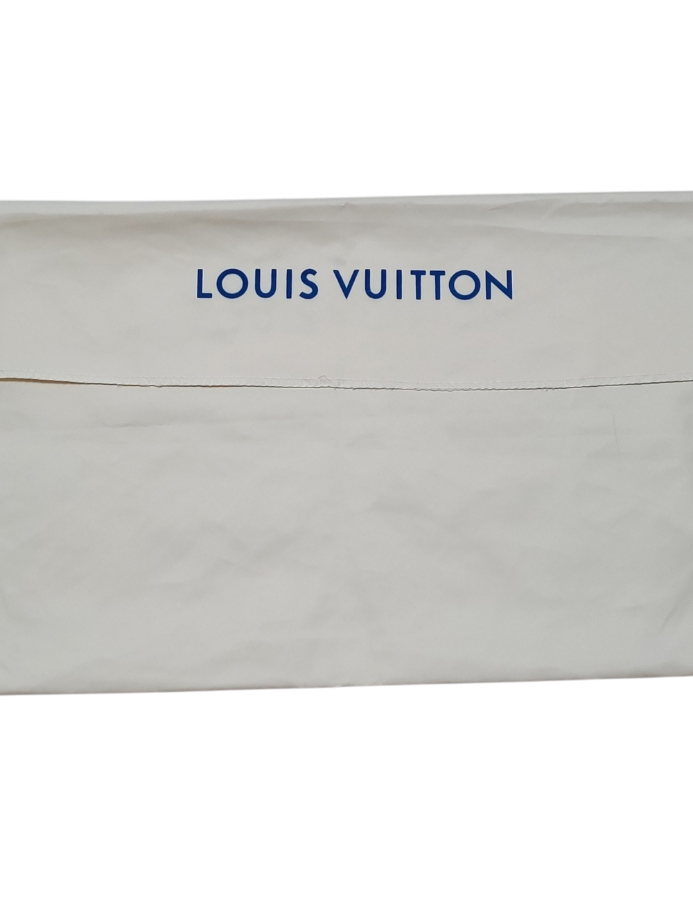 Louis Vuitton Dustbag Cotton Blue Logo Authentic Flap Closure Empty 20 x 12 in